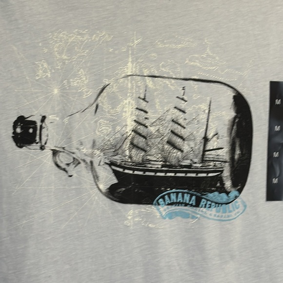 Banana Republic Ship in a Bottle Graphic Tee - Medium - Picture 2 of 5